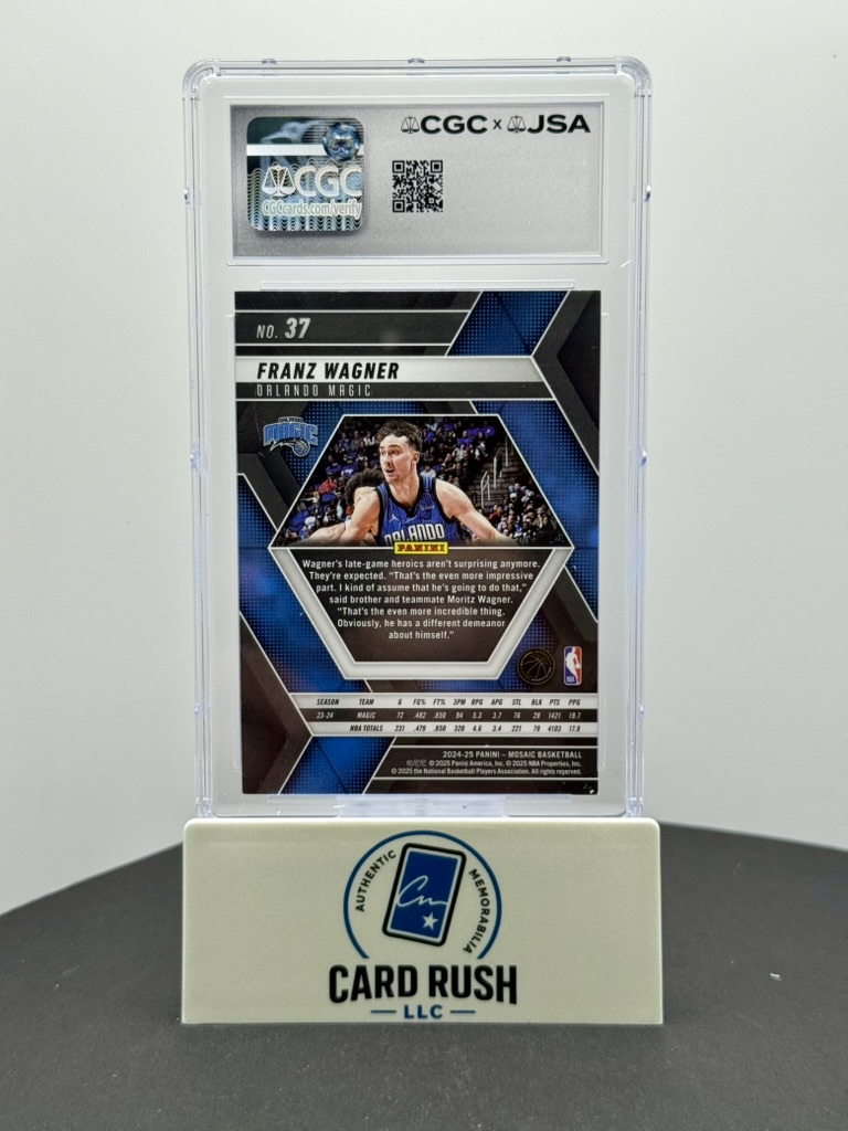 2024-25 Panini Mosaic Franz Wagner #37 Authentic Autograph CGC/JSA Authentic AU Orlando Magic, back