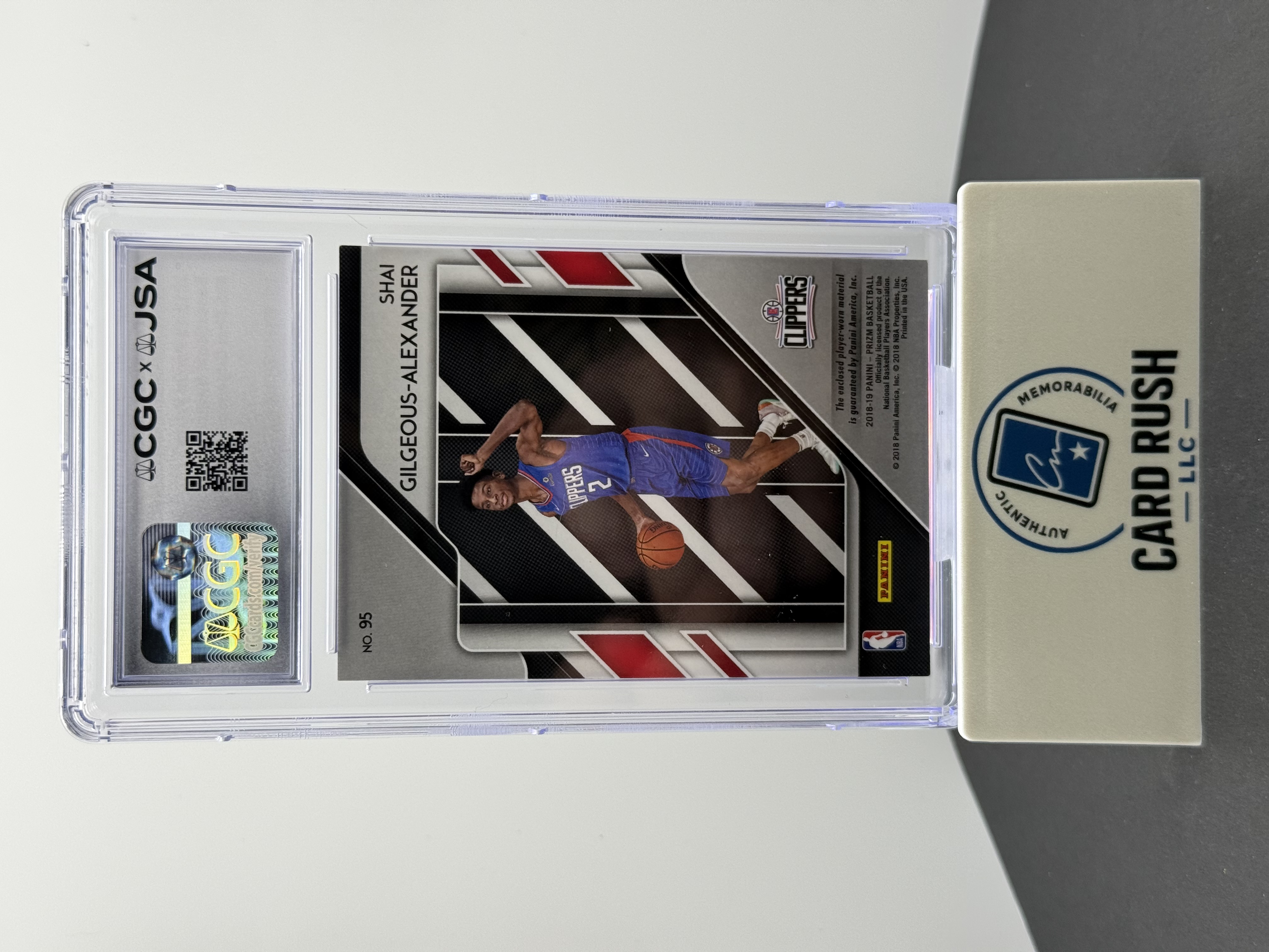 2018-19 Panini Prizm Sensational Swatches Shai Gilgeous-Alexander RC Patch IP Auto CGC/JSA Authentic, back