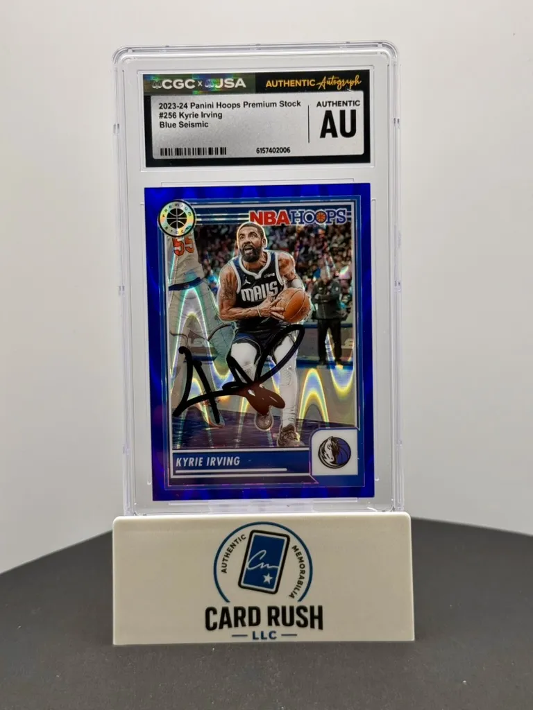 2023-24 Panini Hoops Premium Stock Kyrie Irving autograph, CRM-0343