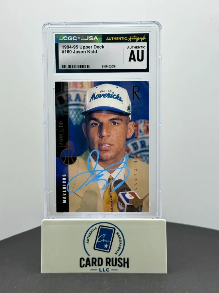 1994-95 Upper Deck Jason Kidd RC #160 Dallas Mavericks Rookie Auto CGC/JSA Authentic IP Autograph