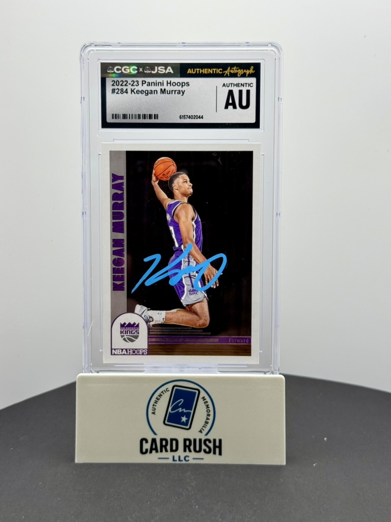 2022-23 Panini Hoops Keegan Murray RC IP Auto #284 CGC/JSA Authentic Autograph, front