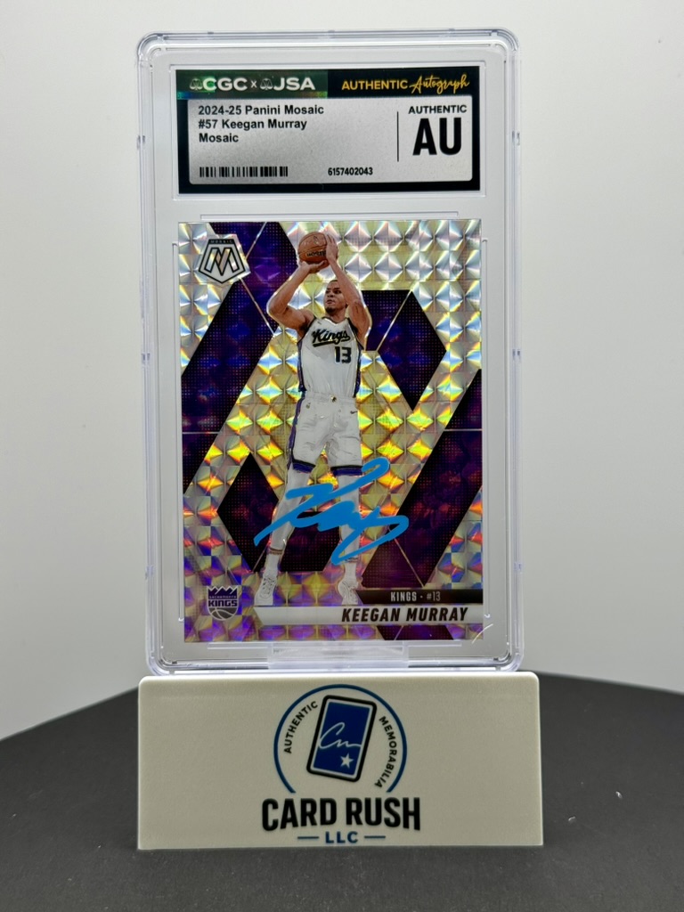 2024-25 Panini Mosaic Keegan Murray #57 Autograph - CGC/JSA Authentic, front