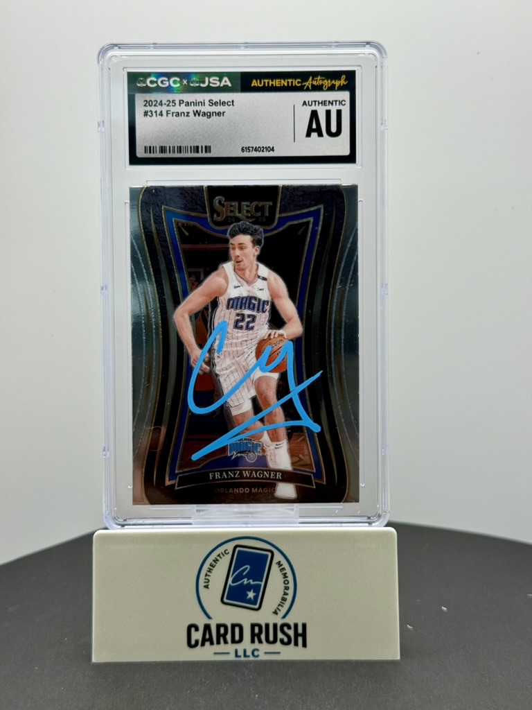 2024-25 Panini Select Franz Wagner #314 Mezzanine Level Auto CGC/JSA Authentic In-Person Autograph Orlando Magic, front