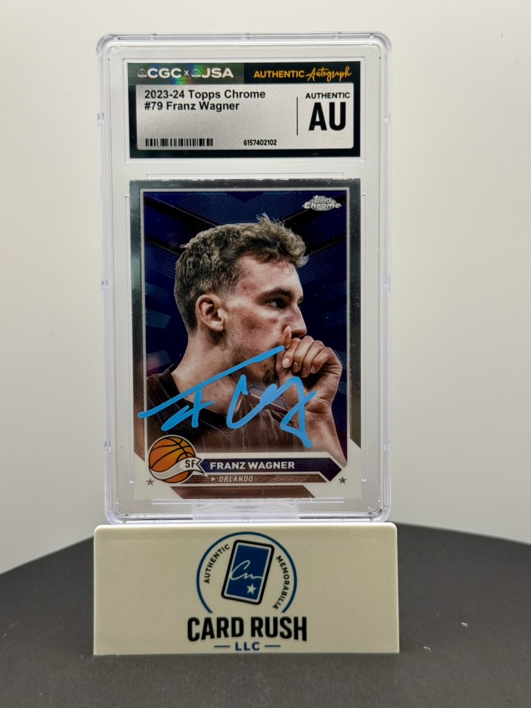 2023-24 Topps Chrome #79 Franz Wagner CGC/JSA Authentic In-Person Autograph, front