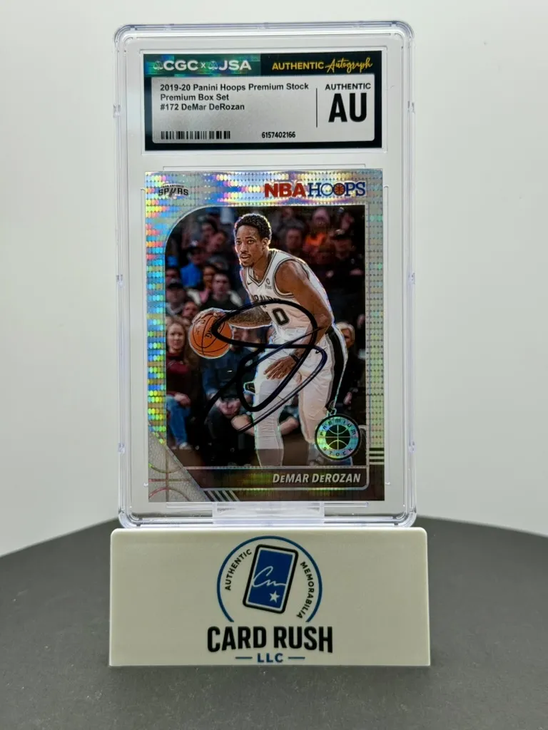2019-20 Panini Hoops Premium Stock Premium Box Set DeMar DeRozan IP Auto CGC/JSA Authentic