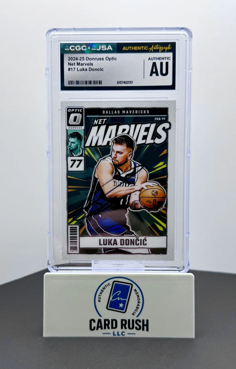 2024-25 Panini Donruss Optic Net Marvels #17 Luka Doncic IP Auto CGC/JSA Authentic