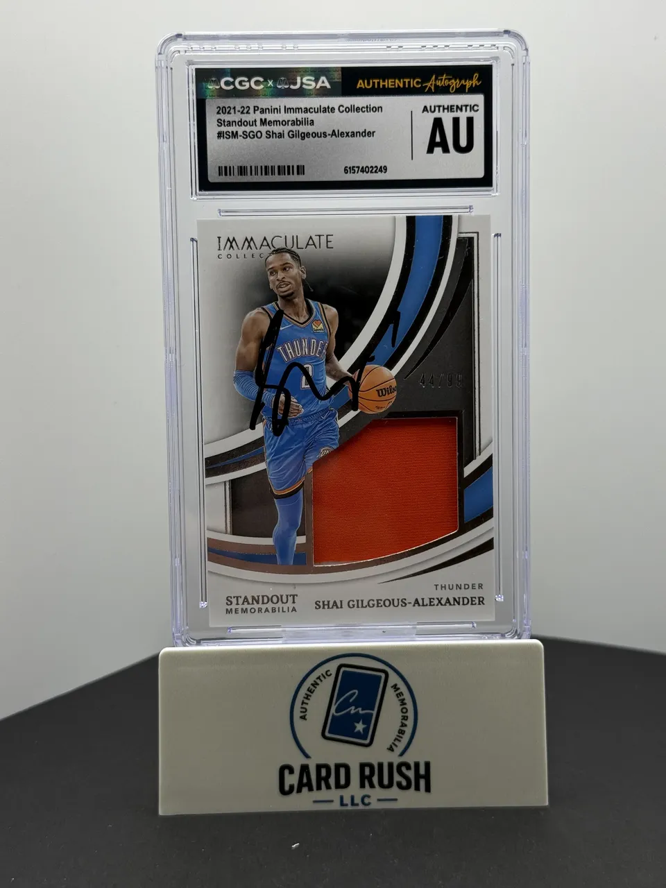 2021-22 Panini Immaculate Collection Standout Memorabilia Shai Gilgeous-Alexander Patch IP Auto /99 CGC/JSA Authentic