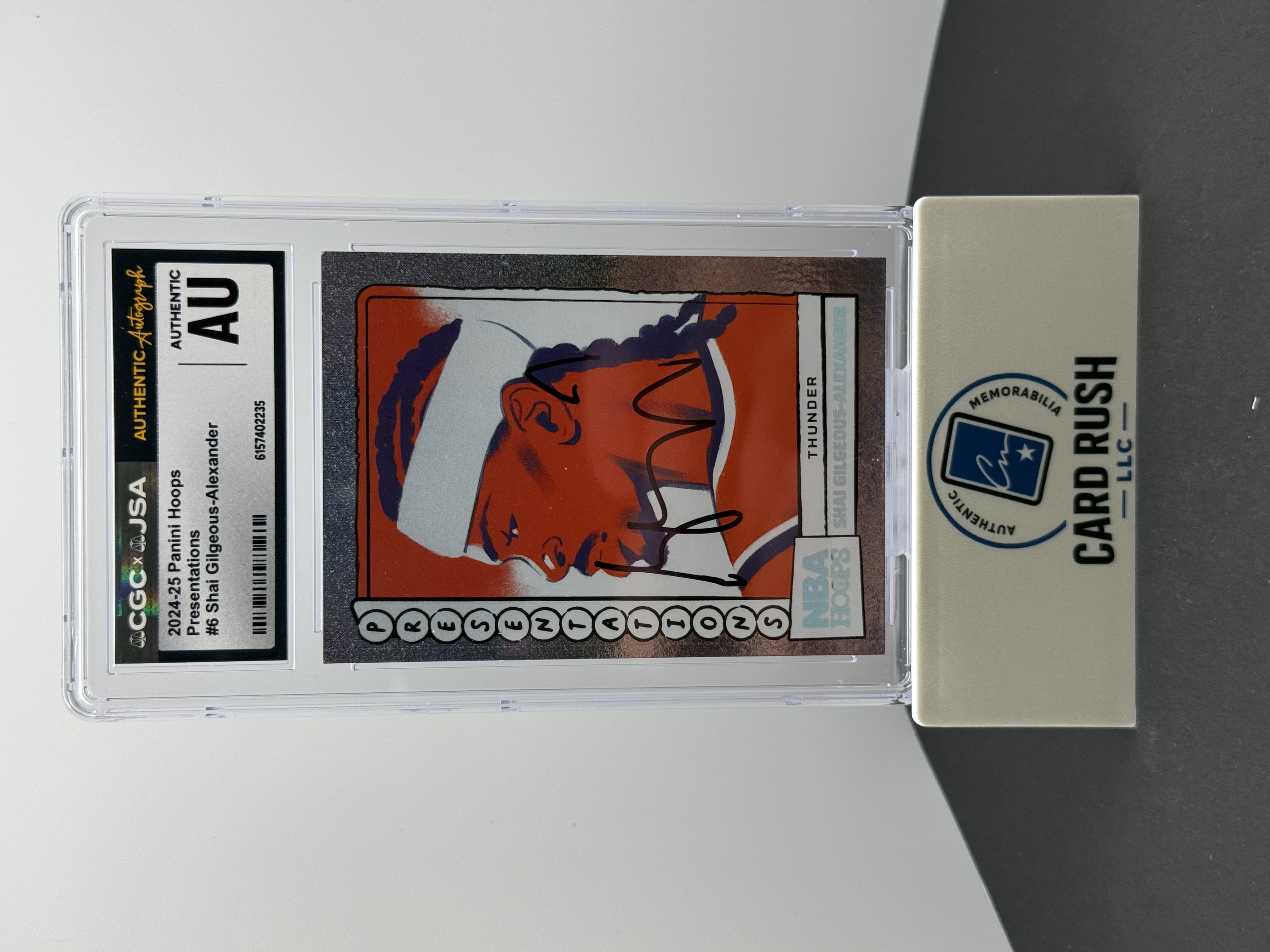 2024-25 Panini Hoops Presentations Shai Gilgeous-Alexander IP Auto CGC/JSA Authentic, front