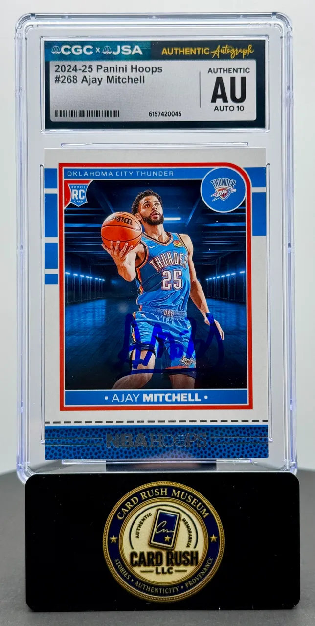 2024-25 Panini Hoops #268 Ajay Mitchell RC Auto CGC/JSA Authentic Autograph