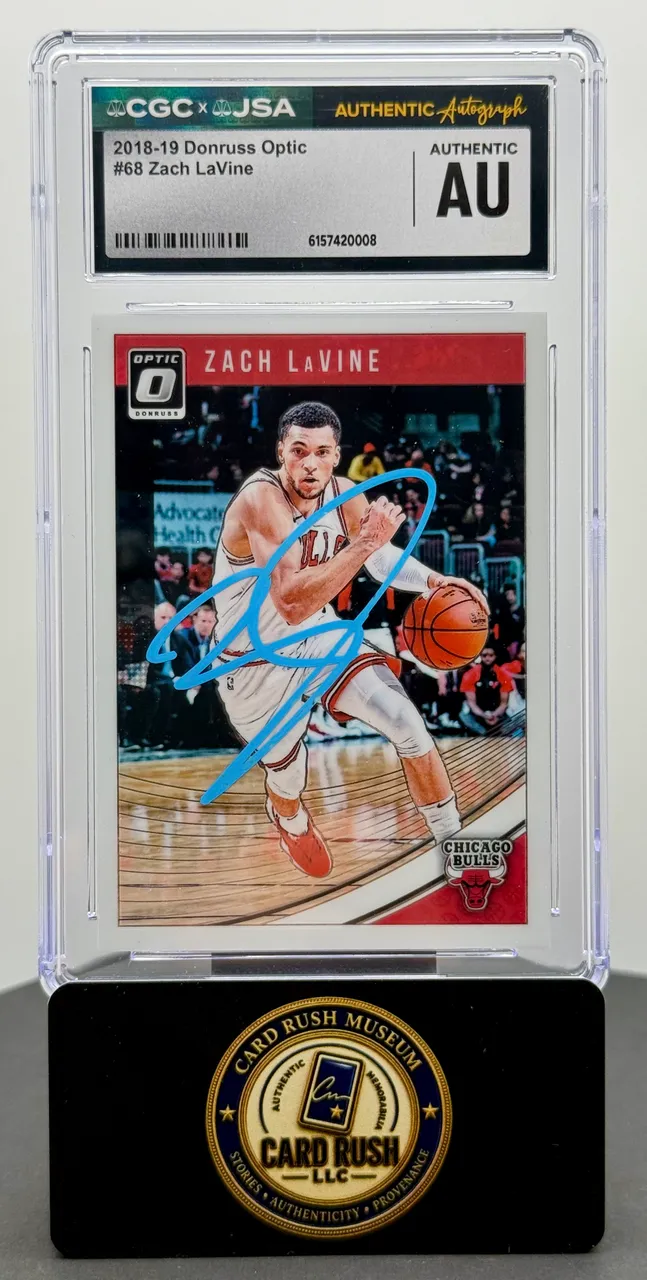 2018-19 Donruss Optic Zach LaVine Autograph CGC/JSA Authentic