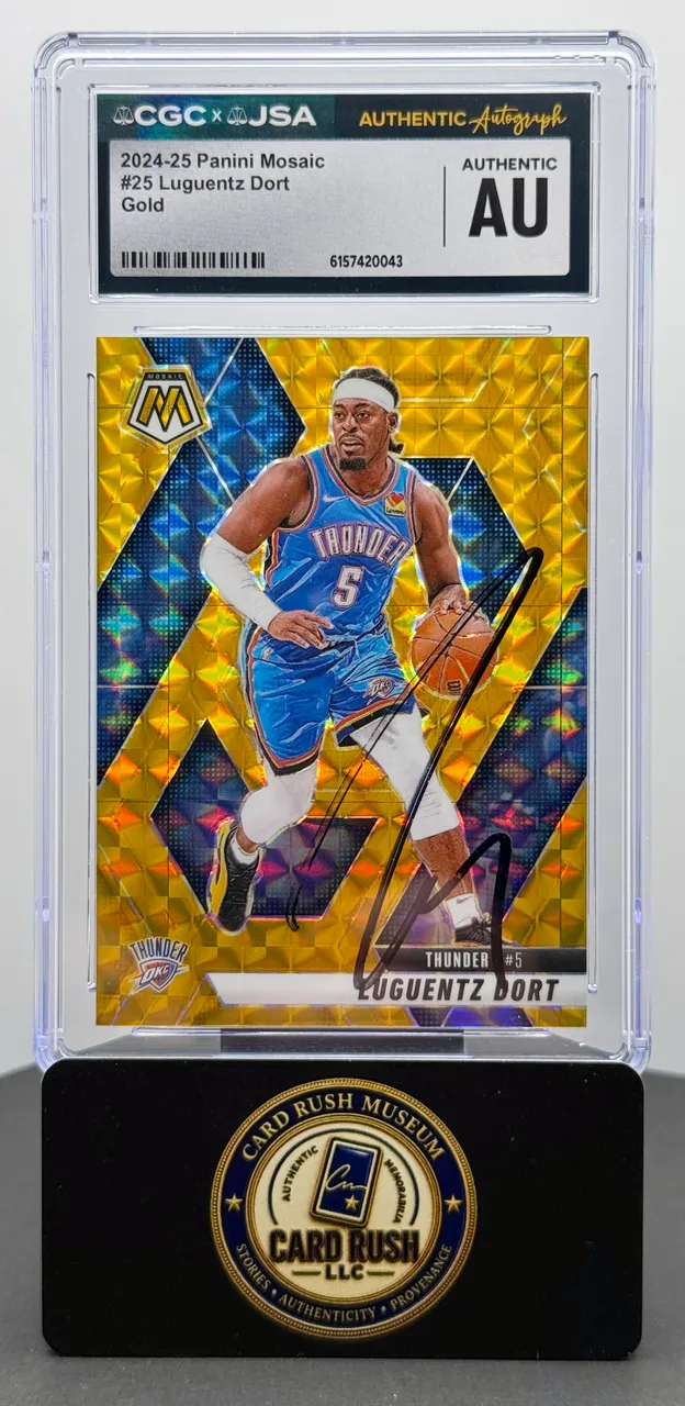 2024-25 Panini Mosaic Gold Luguentz Dort Autograph /10 CGC/JSA Authentic