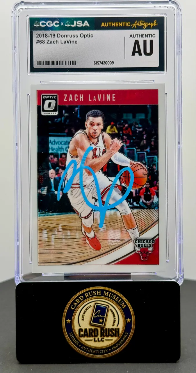 2018-19 Panini Donruss Optic Zach LaVine Autographed Card - CGC/JSA Authentic Autograph