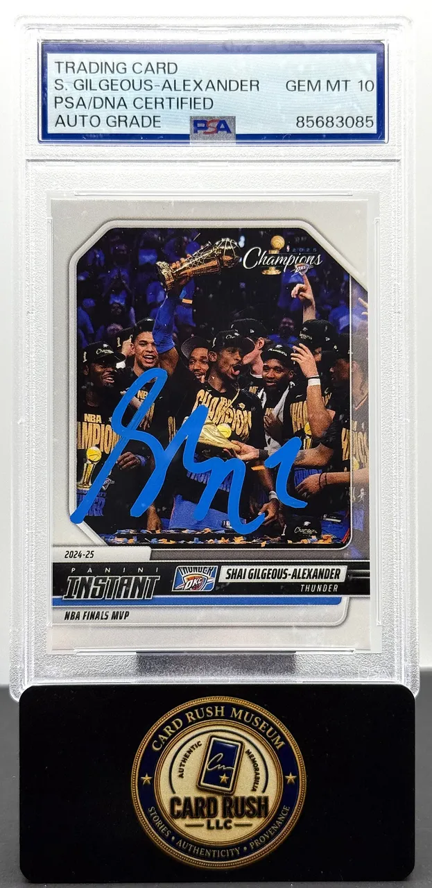 2024-25 Panini Instant Shai Gilgeous-Alexander NBA Finals MVP Auto PSA/DNA Gem Mint 10