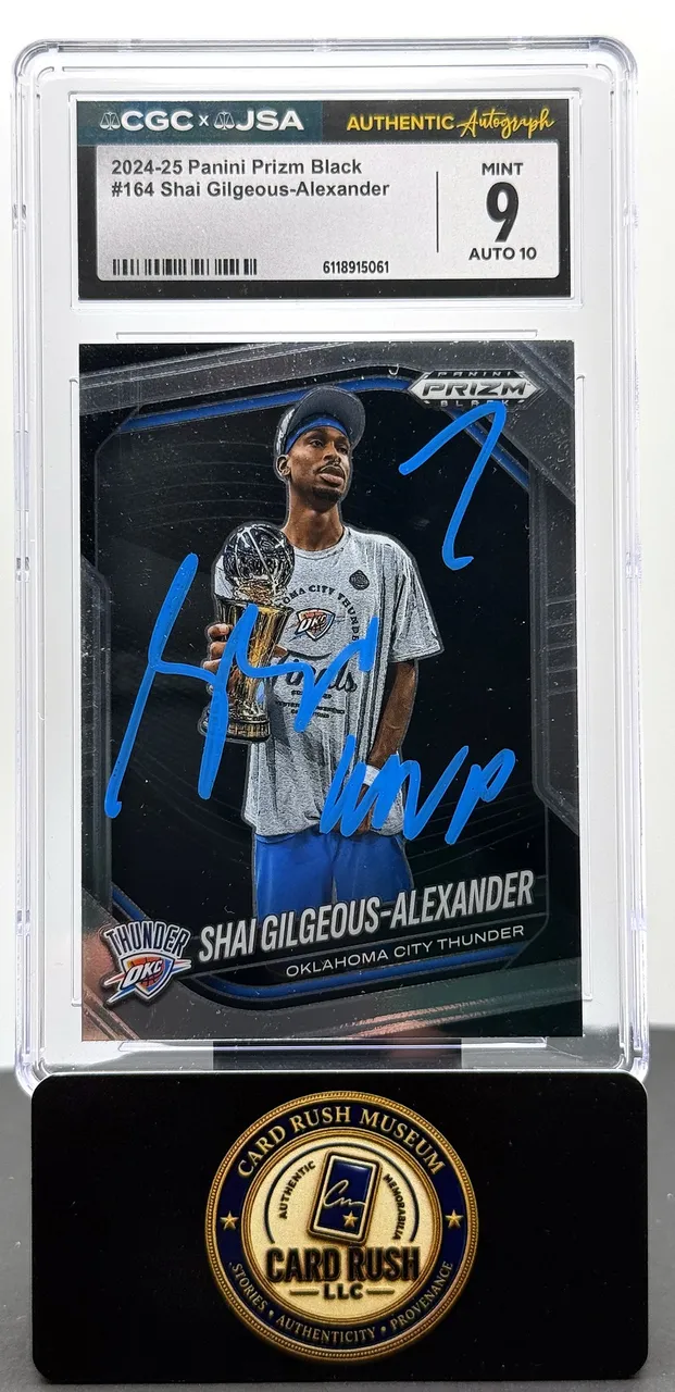 2024-25 Panini Prizm Black #164 Shai Gilgeous-Alexander Auto CGC/JSA 9 Auto 10