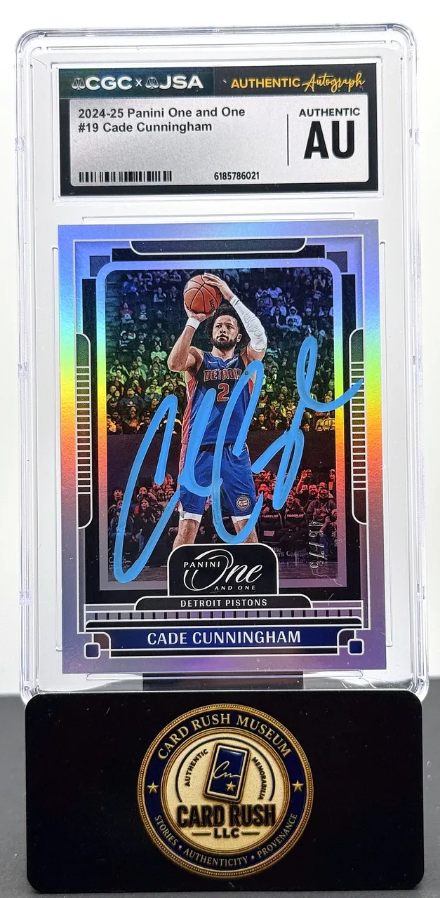 2024-25 Panini One and One Cade Cunningham #19 Auto CGC/JSA Authentic Autograph