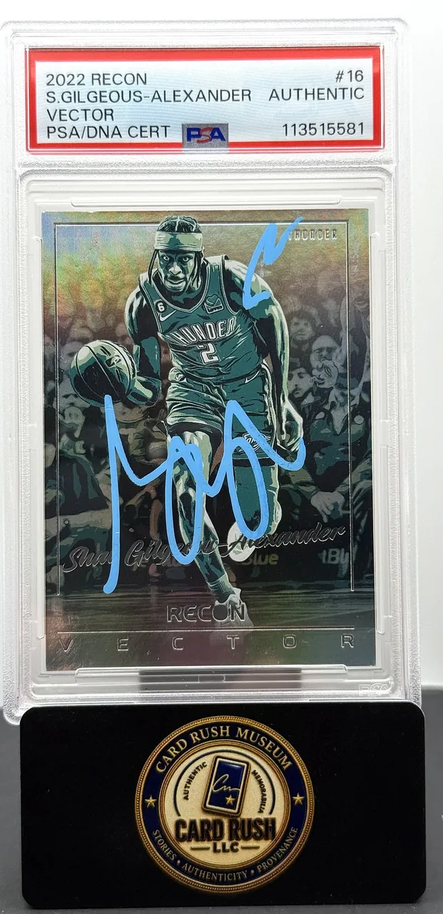 2022 Panini Recon Vector #16 Shai Gilgeous-Alexander Auto PSA/DNA Authentic