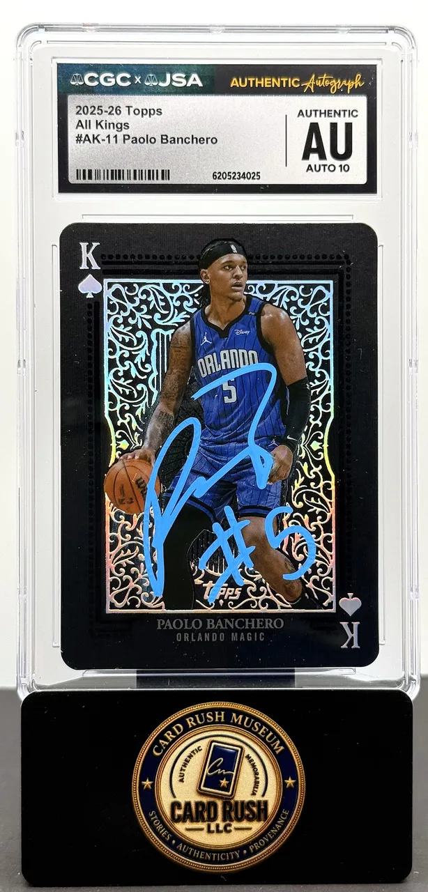 2025-26 Topps All Kings #AK-11 Paolo Banchero Auto CGC/JSA Authentic Autograph Auto 10