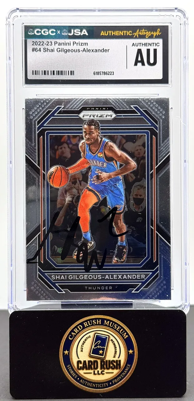 2022-23 Panini Prizm #64 Shai Gilgeous-Alexander Auto CGC/JSA Authentic Autograph