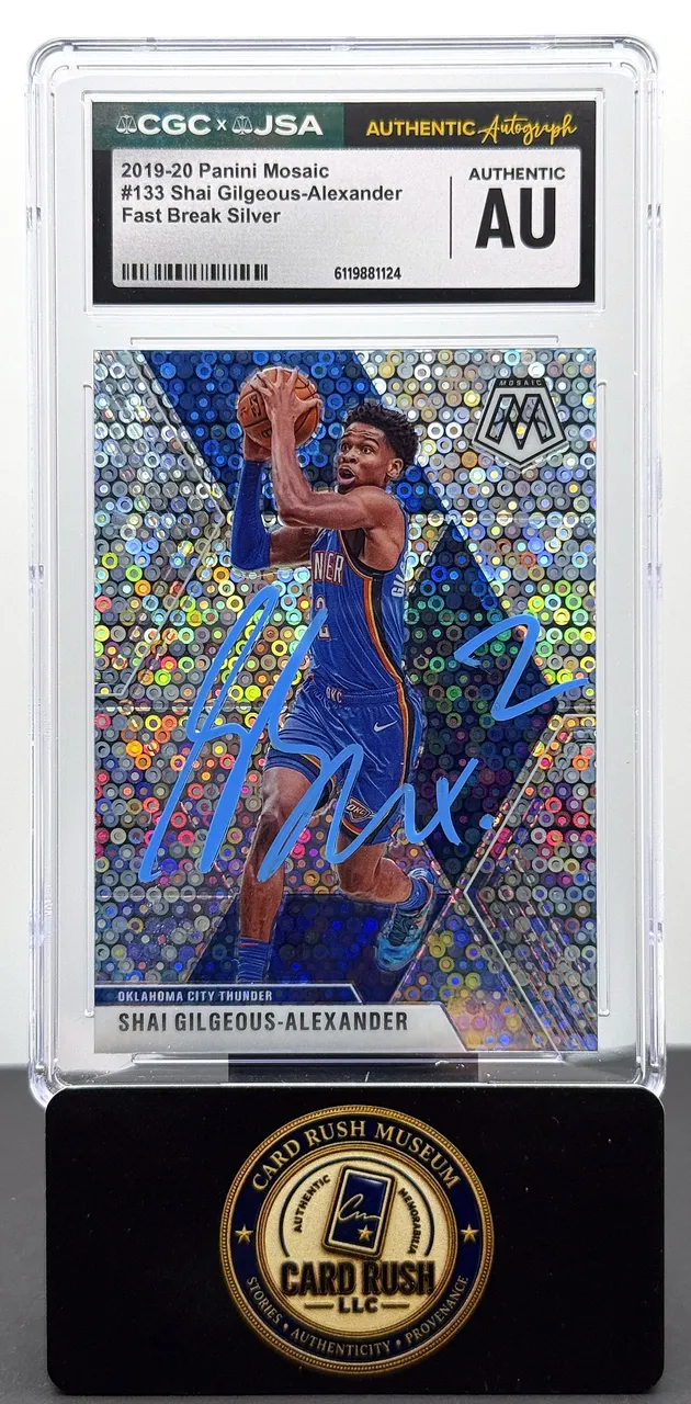 2019-20 Panini Mosaic #133 Shai Gilgeous-Alexander Fast Break Silver Auto CGC/JSA Authentic Autograph