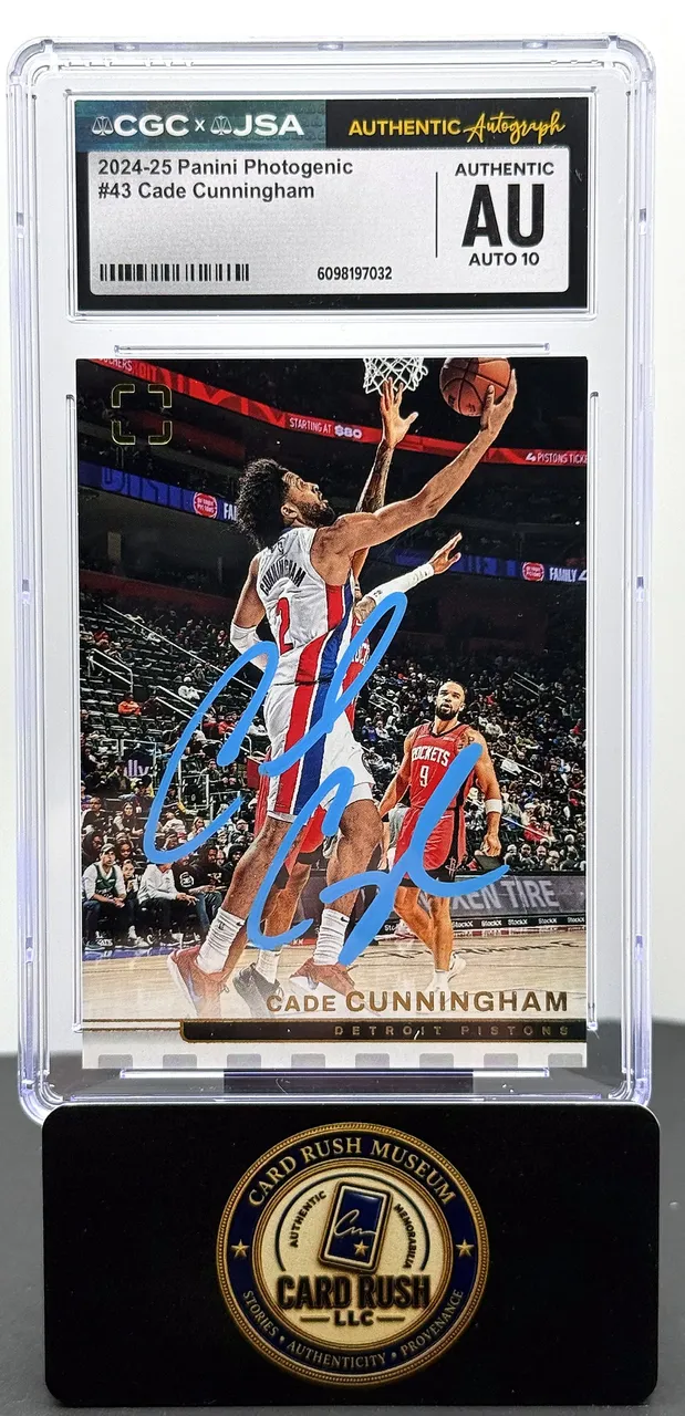 2024-25 Panini Photogenic #43 Cade Cunningham Auto CGC/JSA Authentic Autograph Auto 10