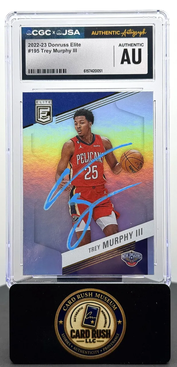 2022-23 Donruss Elite #195 Trey Murphy III Auto CGC/JSA Authentic Autograph