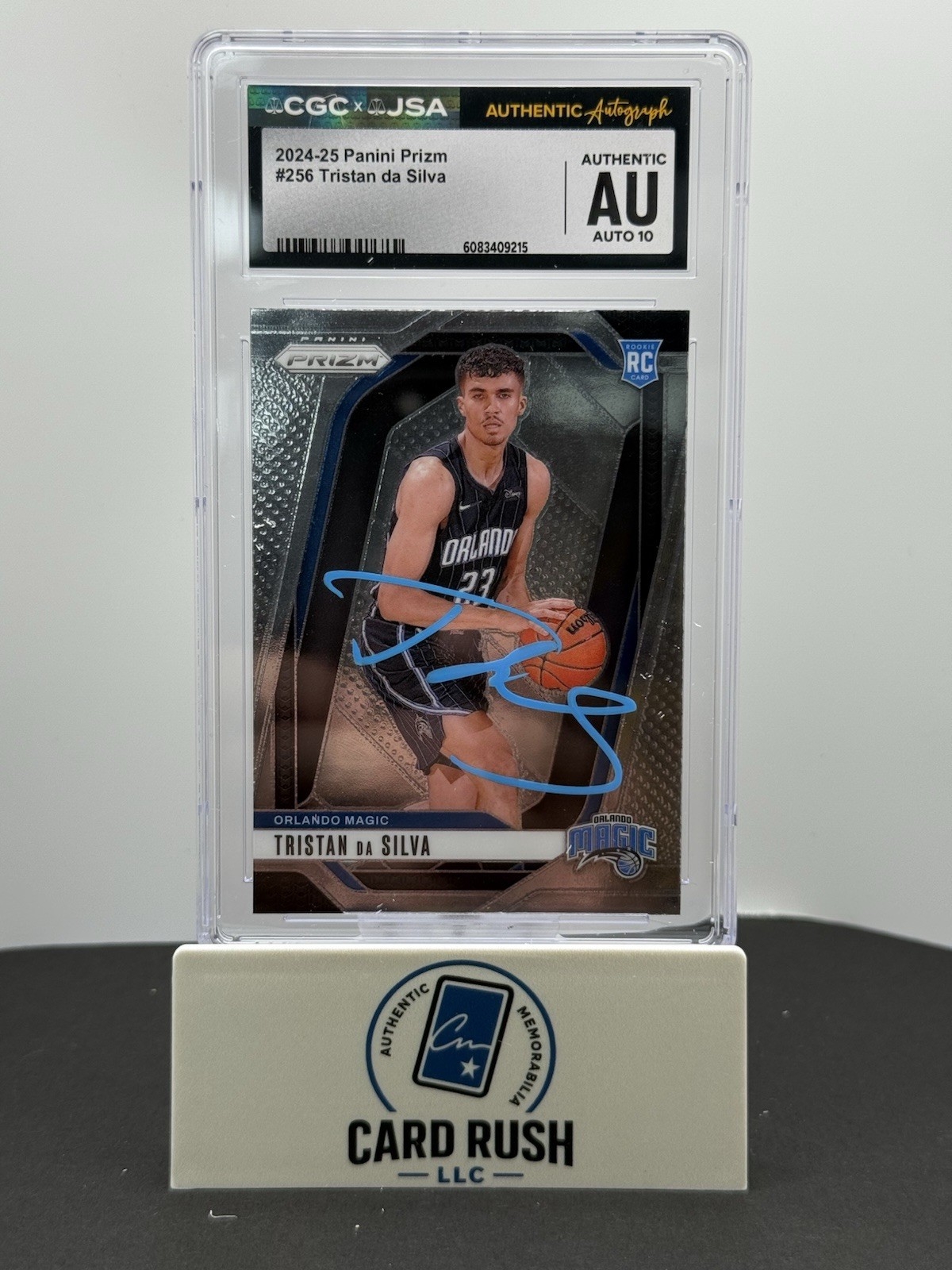 2024-25 Panini Prizm Tristan da Silva Rookie Card IP Auto CGC/JSA Authentic, front
