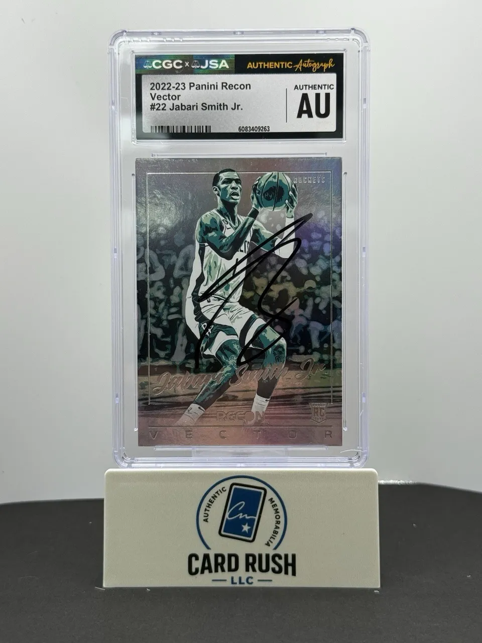 2022-23 Panini Recon Vector #22 Jabari Smith Jr. RC IP Auto CGC/JSA Authentic