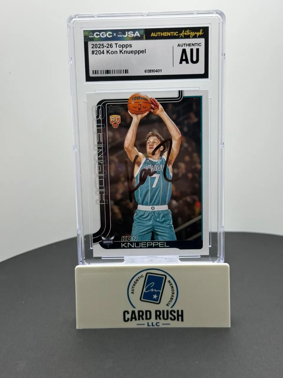 2025-26 Topps Flagship Kon Knueppel Base RC IP CGC/JSA Authentic