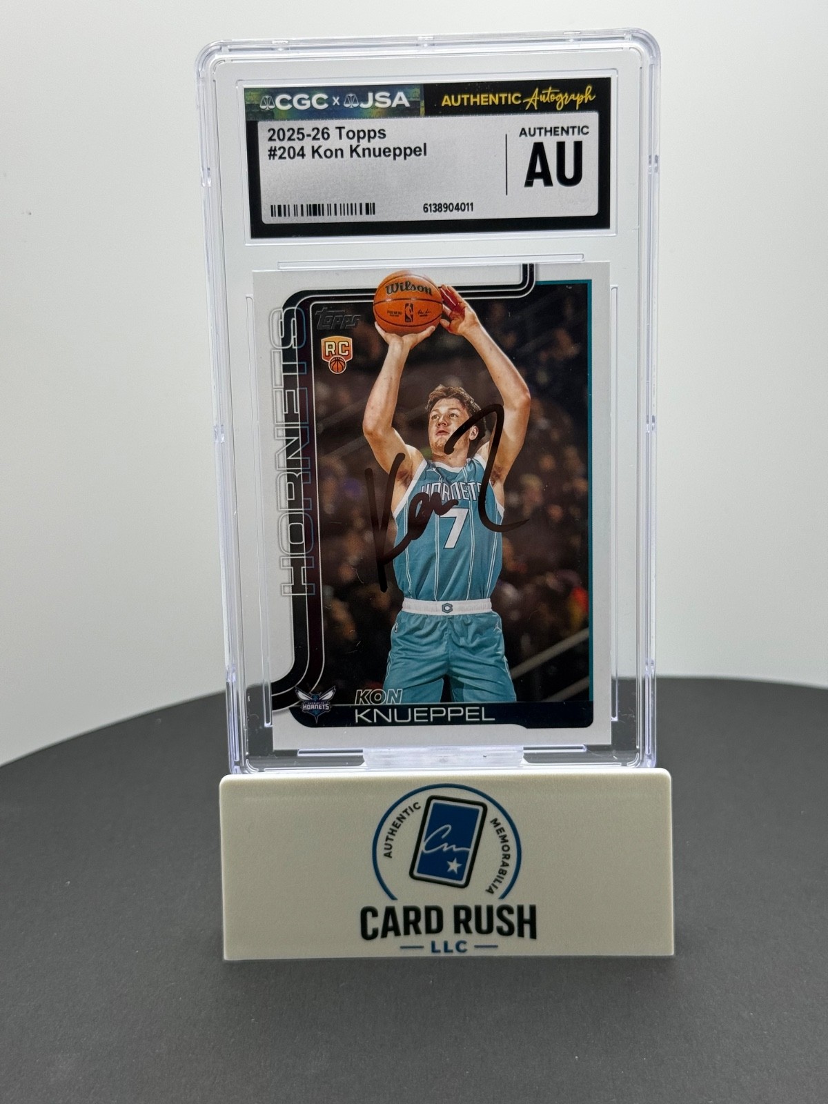 2025-26 Topps Flagship Kon Knueppel Base RC IP CGC/JSA Authentic, front