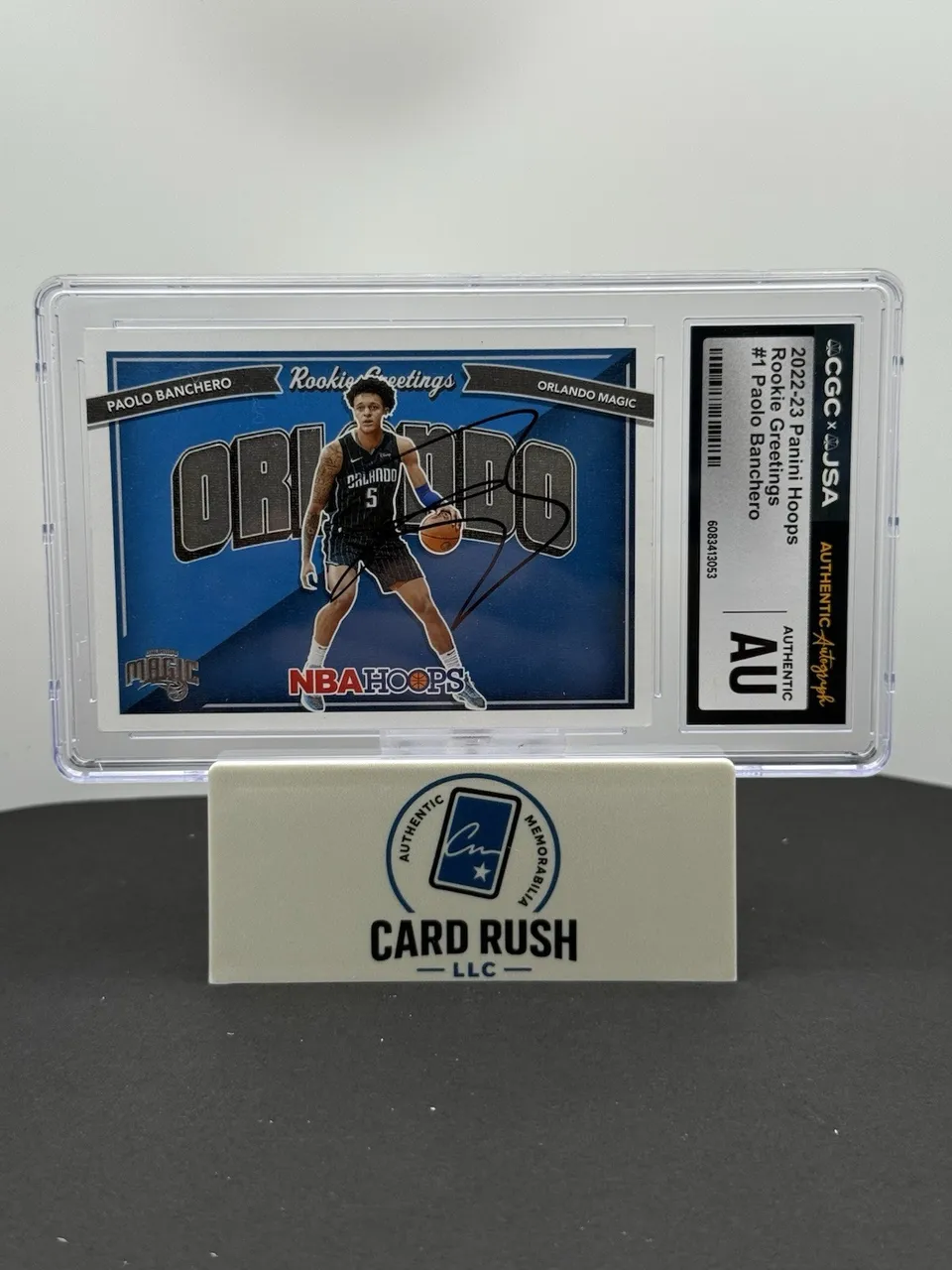 2022-23 Panini Hoops Rookie Greetings Paolo Banchero In Person Auto CGC Authentic