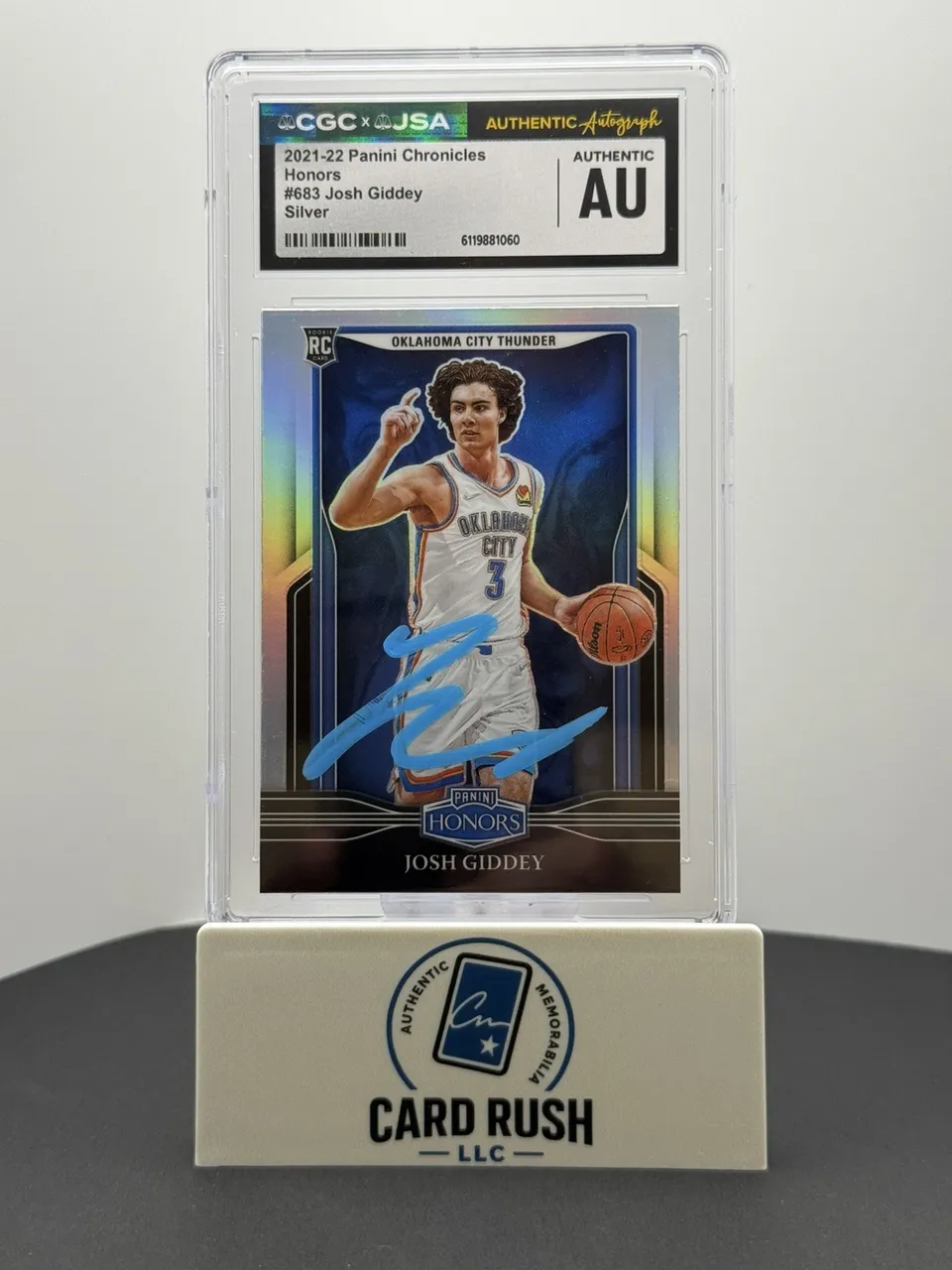 Josh Giddey 2021-22 Panini Chronicles Honors Silver Prizm Holo RC #683 Thunder