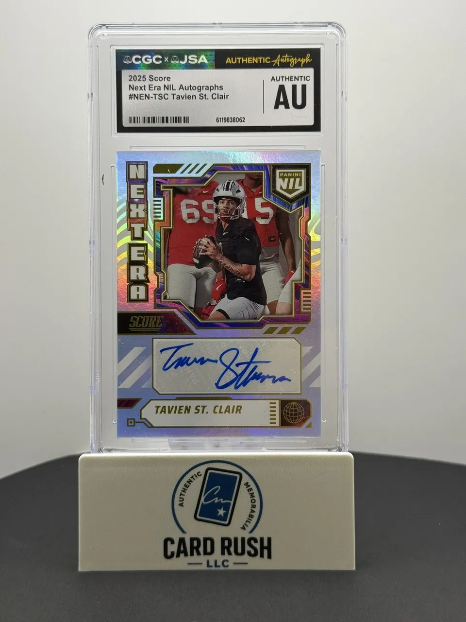 2025 Score Tavien St. Clair #NEN-TSC OHIO STATE BUCKEYES Next Era NIL Autographs