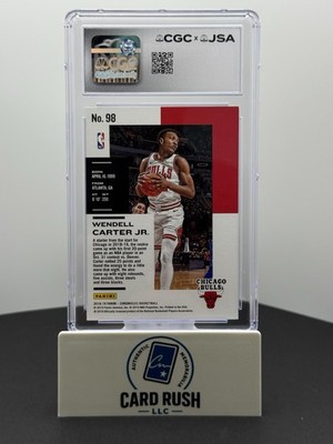 2018-19 Panini Chronicles Wendell Carter Jr RC IP Autograph CGC/JSA Authentic, back
