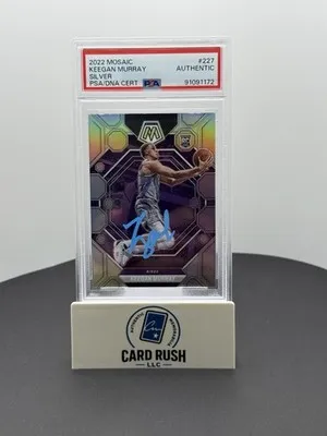 2022-23 Panini Mosaic Keegan Murray Silver Prizm (RC) IP Auto PSA Authentic