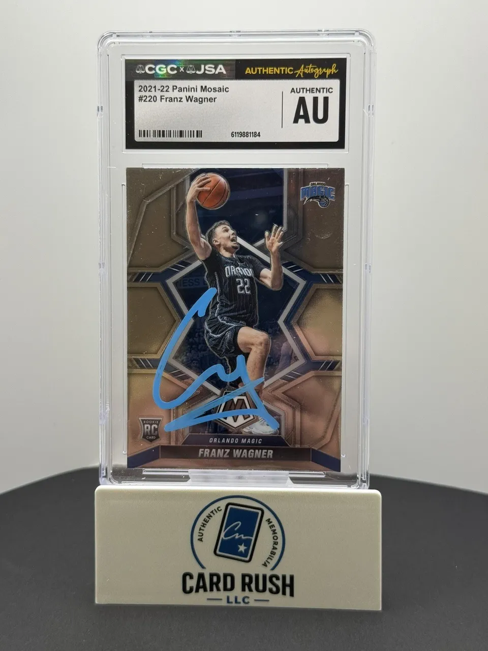 2021-22 Panini Mosaic Franz Wagner RC IP Auto CGC Authentic