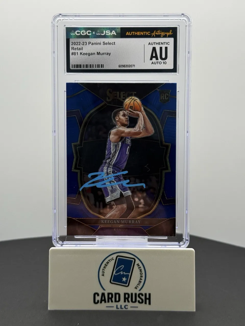 2022-23 Panini Select Retail Keegan Murray RC In-Person CGC/JSA Grade Auto 10