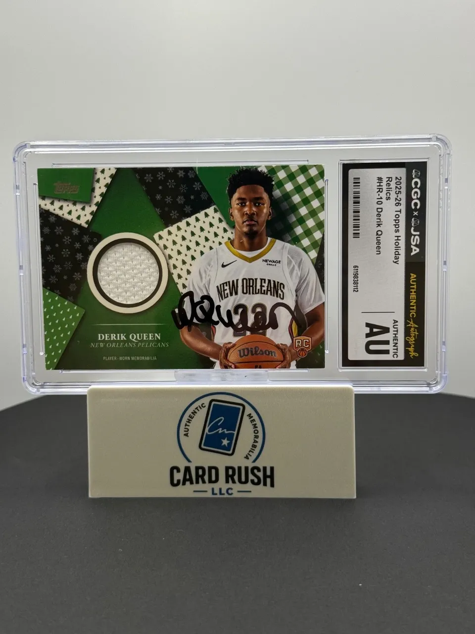 2025-26 Topps Holiday - Holiday Relics Derik Queen RC IP Auto CGC Authentic