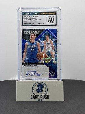 2024 Panini Mosaic Basketball Franz Wagner Auto /35 Mosaic Blue CGC/JSA Auto 10, front