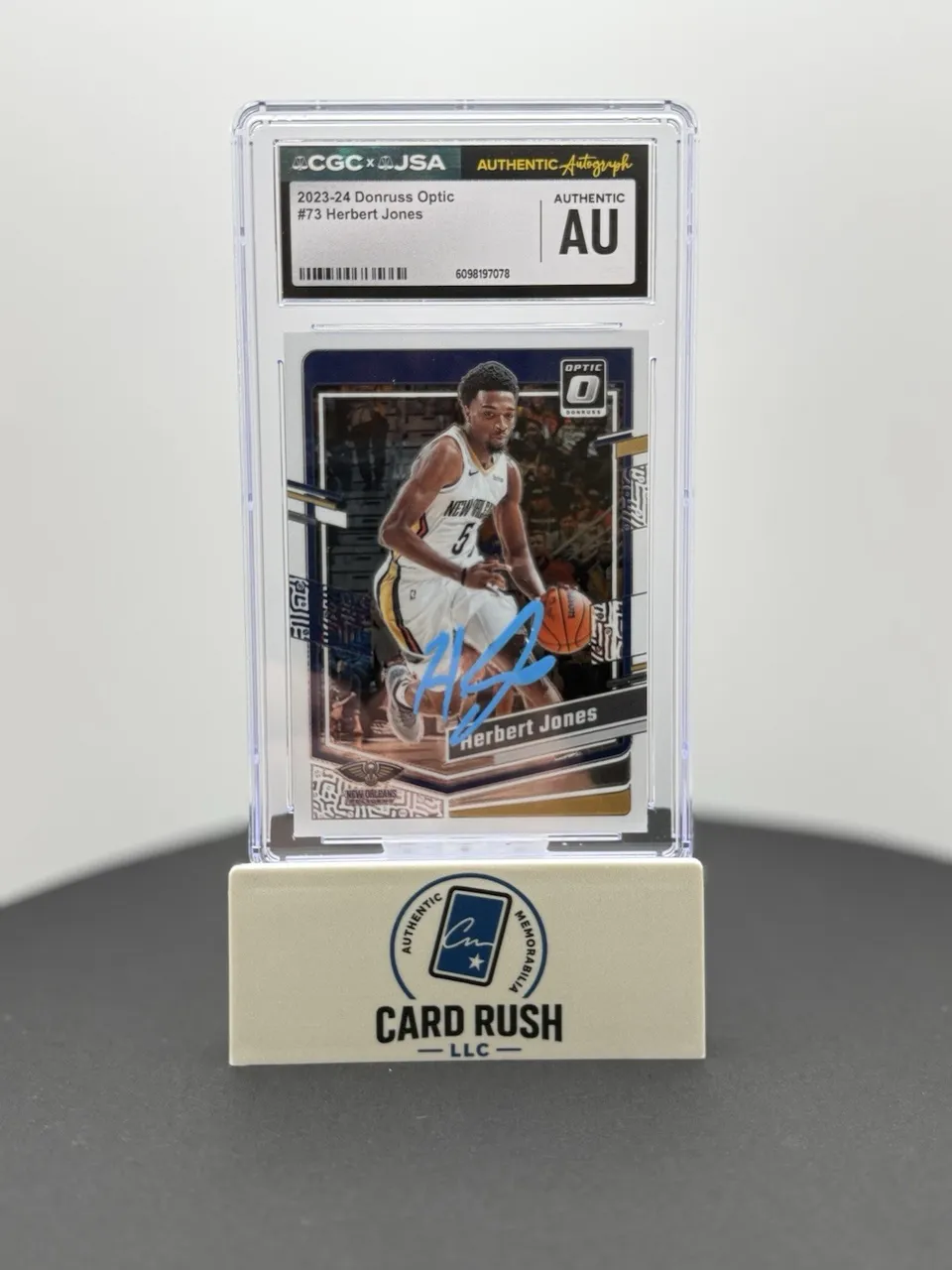 2023-24 Donruss Optic Herbert Jones In-Person Autograph CGC/JSA Authentic