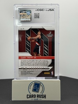 2018-19 Panini Prizm Gary Trent Jr. Rookie Card IP Auto 10 CGC/JSA Authentic, back
