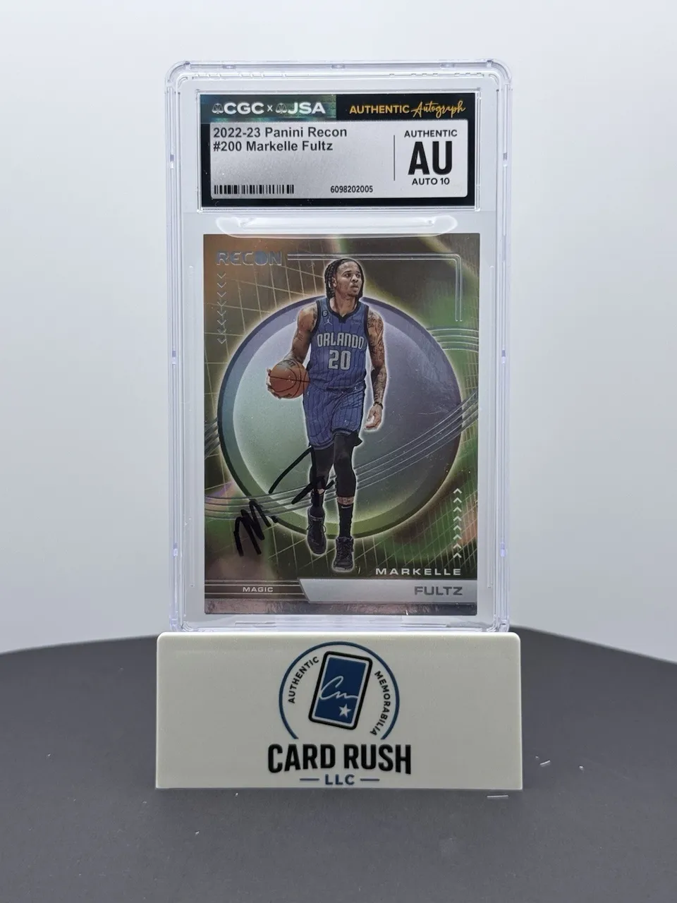 2022-23 Panini Recon Markelle Fultz In-Person Auto CGC/JSA AUTO 10 Grade