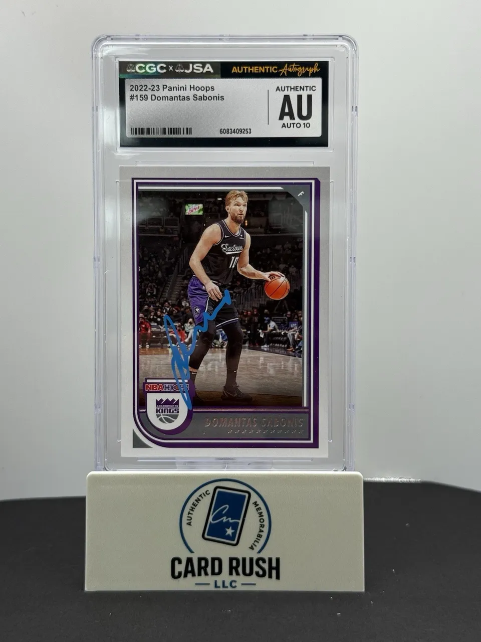 2022-23 Panini Hoops Domantas Sabonis In Person Auto 10 CGC/JSA Authentic