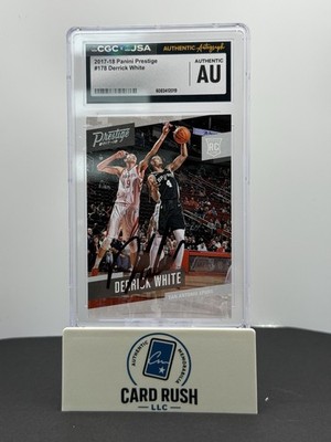 2017 Panini Prestige Derrick White (RC) IP Autograph CGC/JSA Authentic, front