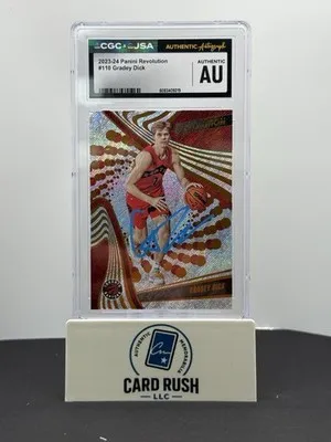 2023-24 Panini Revolution Gradey Dick RC Raptors IP Autograph CGC/JSA Authentic