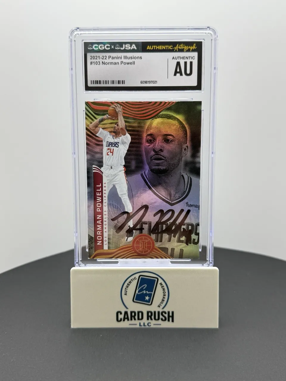 2021-22 Panini Illusions Norman Powell In-Person Autograph CGC/JSA Authentic