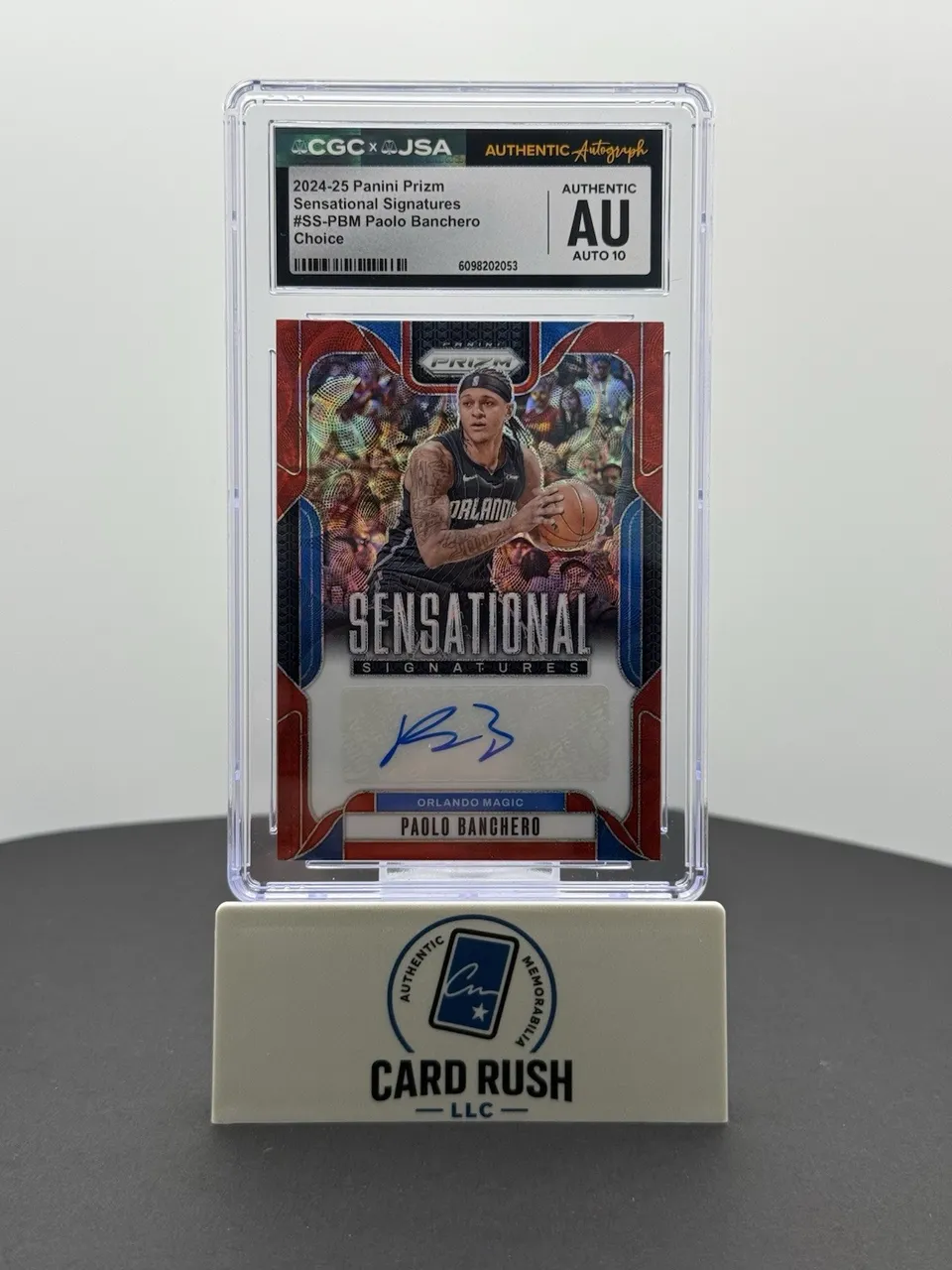 2024-25 Panini Prizm Sensational Signatures Paolo Banchero Choice CGC Auto 10