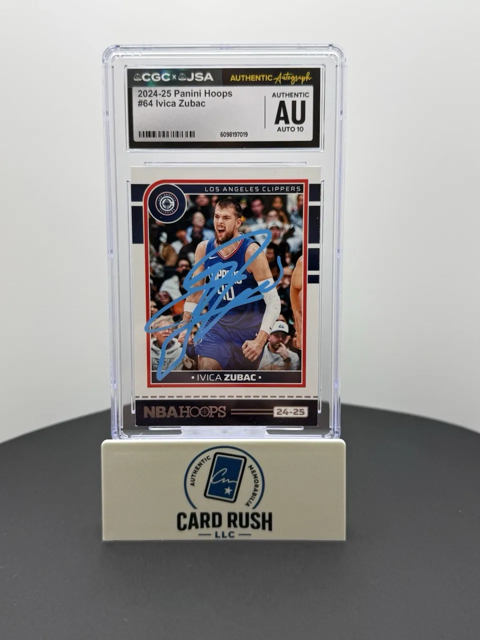 2024-25 Panini Hoops Ivica Zubac In-Person Autograph CGC/JSA Graded Auto 10