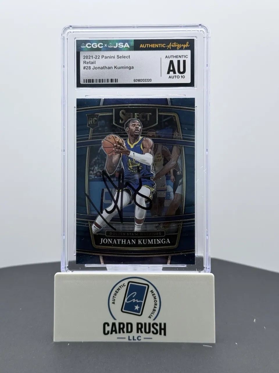 2021-22 Panini Select Retail Jonathan Kuminga RC IP CGC/JSA Auto 10 Grade