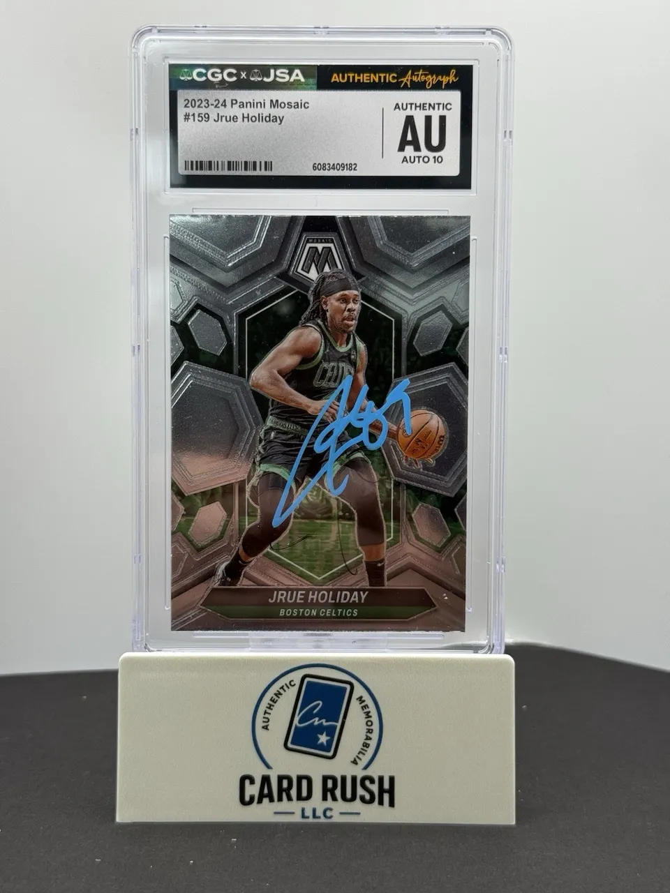2023-24 Panini Mosaic Jrue Holiday In Person Auto 10 CGC/JSA Authentic