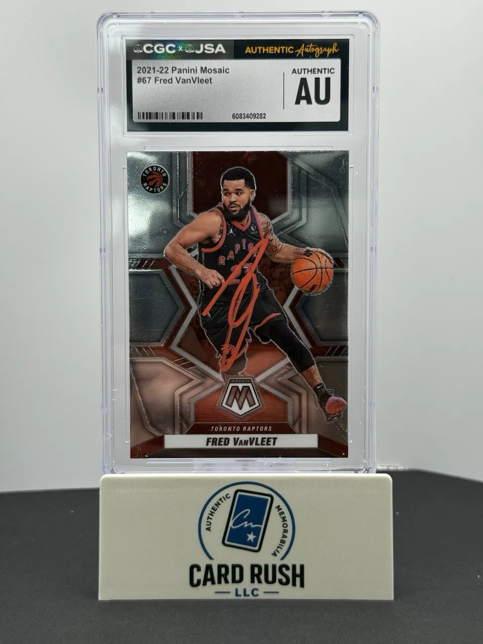 2021-22 Panini Mosaic - #67 Fred VanVleet Toronto Raptors IP Auto CGC Authentic